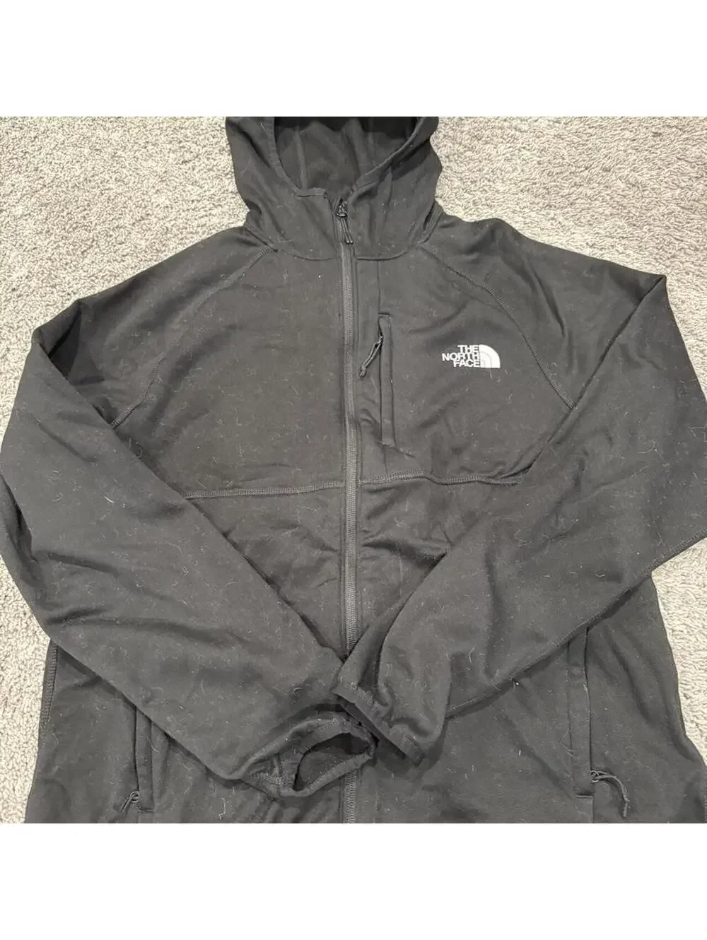 The North Face Men's Black Fleece Hoodie Jacket Size Large